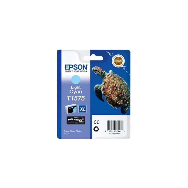 Cartucho de tinta original  -  EPSON T1575  -  cian claro  -  (C13T15754010)
