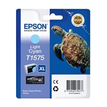 Cartucho de tinta original  -  EPSON T1575  -  cian claro  -  (C13T15754010)