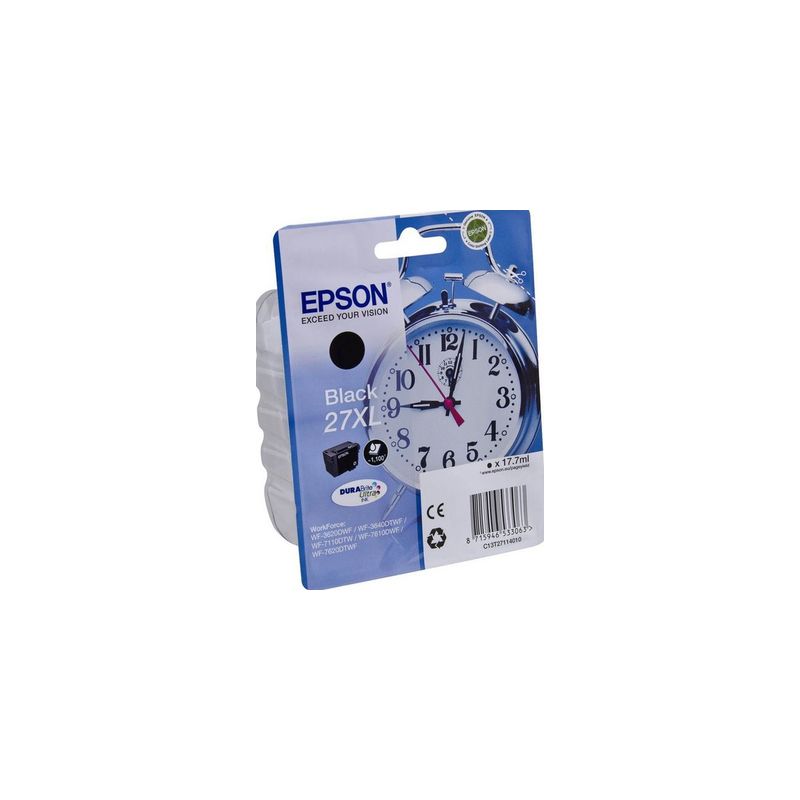 Cartucho de tinta original  -  EPSON 27XL  -  negro  -  (C13T27114012)  -  gran capacidad