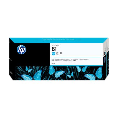 Cartucho de tinta original  -  HP 81  -  cian  -  (C4931A)