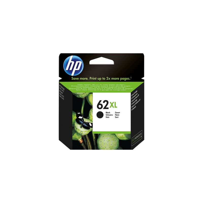 Cartucho de tinta original  -  HP 62XL  -  negro  -  (C2P05AE)
