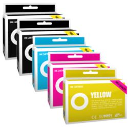 Pack de 5 cartuchos de tinta compatible  -  CANON PGI 570 CLI 571  -  2 negro + 1 cyan + 1 magenta + 1 amarillo  -  (0372C004)