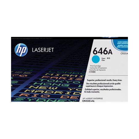 Toner original  -  HP 646A  -  cian  -  (CF031A)