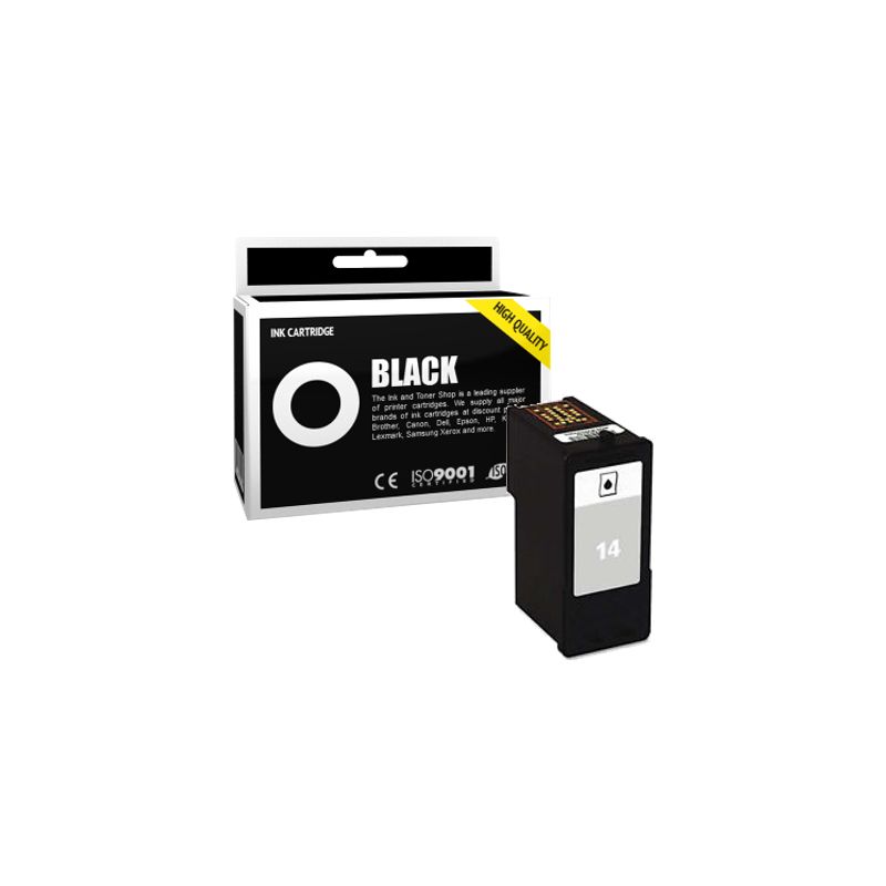 Cartucho de tinta compatible  -  LEXMARK 14  -  negro  -  (18C2090E)