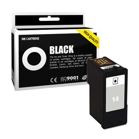 Cartucho de tinta compatible  -  LEXMARK 14  -  negro  -  (18C2090E)