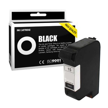 Cartucho de tinta compatible  -  HP 15  -  negro  -  (C6615DE)
