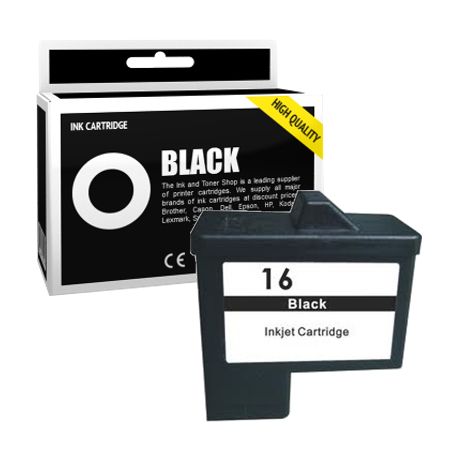 Cartucho de tinta compatible  -  LEXMARK 16  -  negro  -  (10N0016)