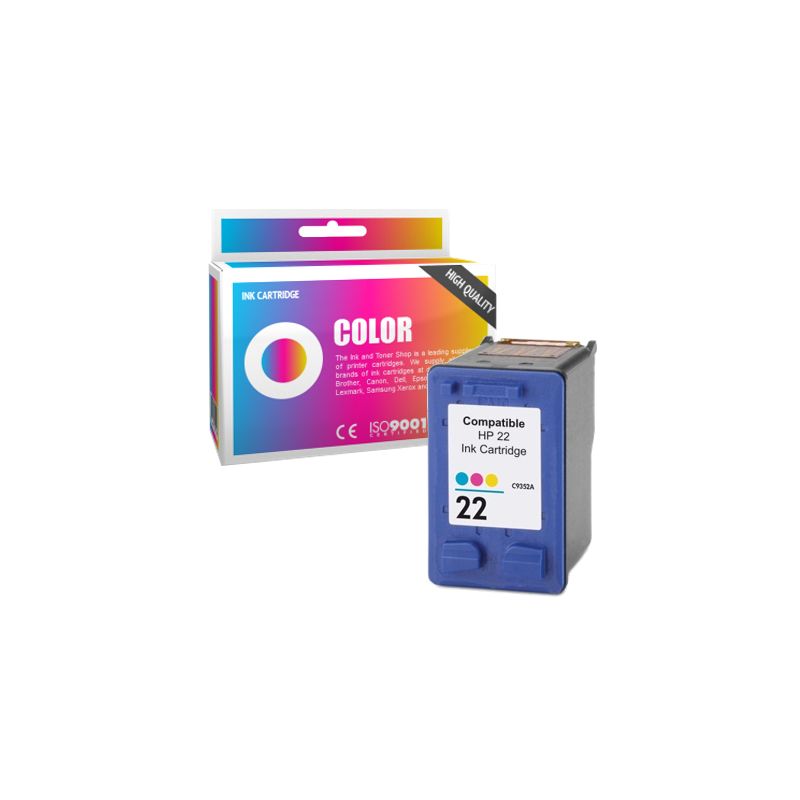 Cartucho de tinta compatible  -  HP 22XL  -  color  -  (C9352CE)  -  gran capacidad