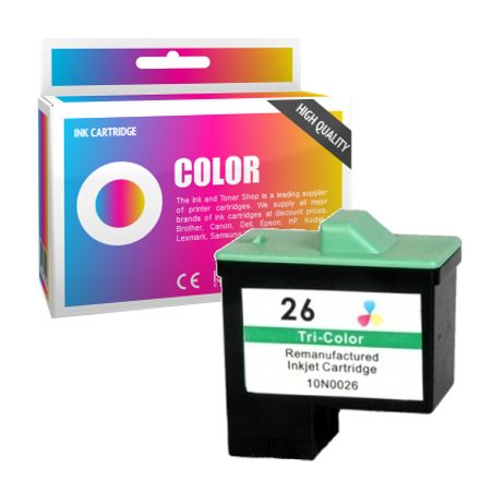 Cartucho de tinta compatible  -  LEXMARK 26  -  color  -  (10N0026)