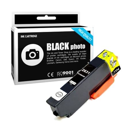 Cartucho de tinta compatible  -  EPSON 26XL  -  negro Photo  -  (C13T26314010)  -  gran capacidad