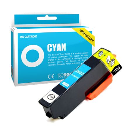 Cartucho de tinta compatible  -  EPSON 26XL  -  cian  -  (C13T26324010)  -  gran capacidad