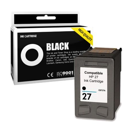 Cartucho de tinta compatible  -  HP 27  -  negro  -  (C8727AE)