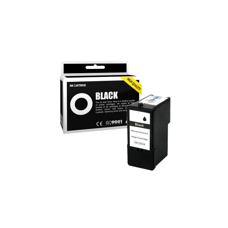 Cartucho de tinta compatible  -  LEXMARK 23 / 32 / 34  -  negro  -  (18CX032 / 34)  -  gran capacidad