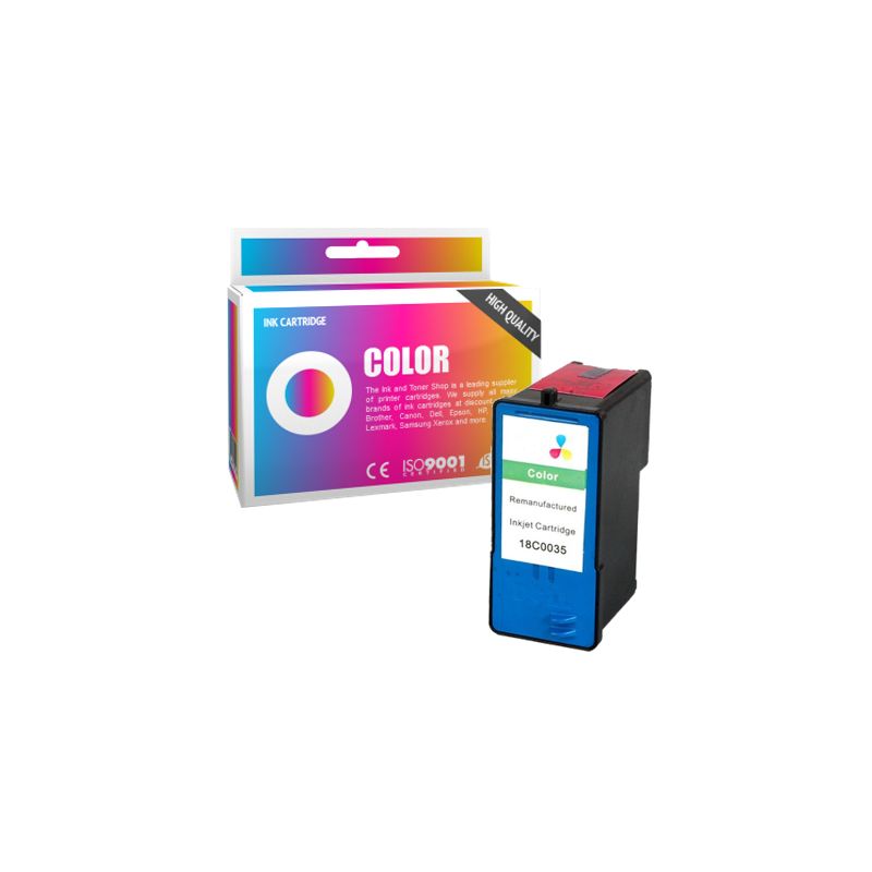 Cartucho de tinta compatible  -  LEXMARK 24 / 35  -  color  -  (18C0035)  -  gran capacidad