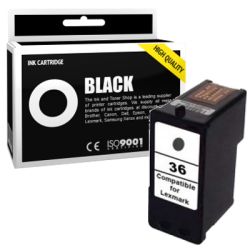 Cartucho de tinta compatible  -  LEXMARK 36XL  -  negro  -  gran capacidad
