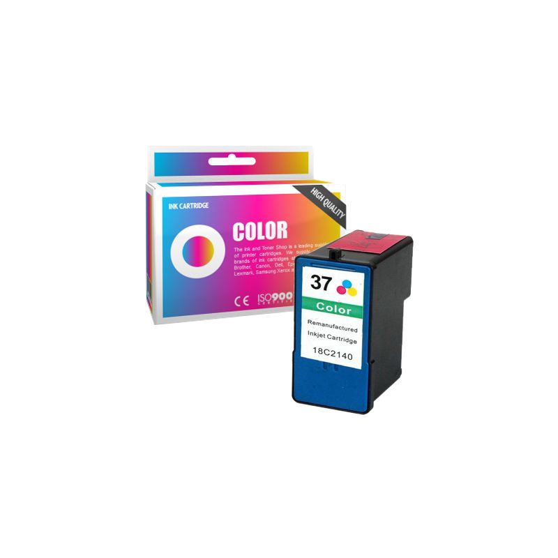 Cartucho de tinta compatible  -  LEXMARK 37XL  -  color  -  grande capacité