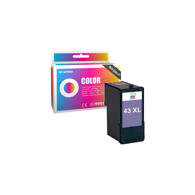 Cartucho de tinta compatible  -  LEXMARK 43XL  -  color  -  (18YX143E)  -  gran capacidad