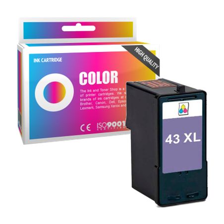 Cartucho de tinta compatible  -  LEXMARK 43XL  -  color  -  (18YX143E)  -  gran capacidad