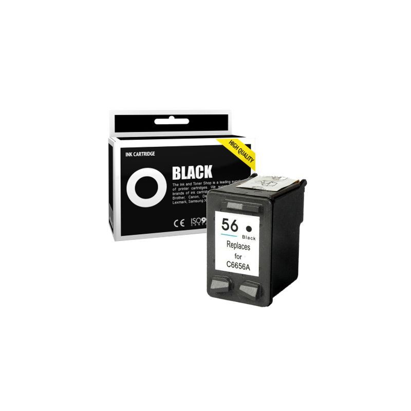Cartucho de tinta compatible  -  HP 56  -  negro  -  (C6656AE)