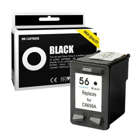 Cartucho de tinta compatible  -  HP 56  -  negro  -  (C6656AE)
