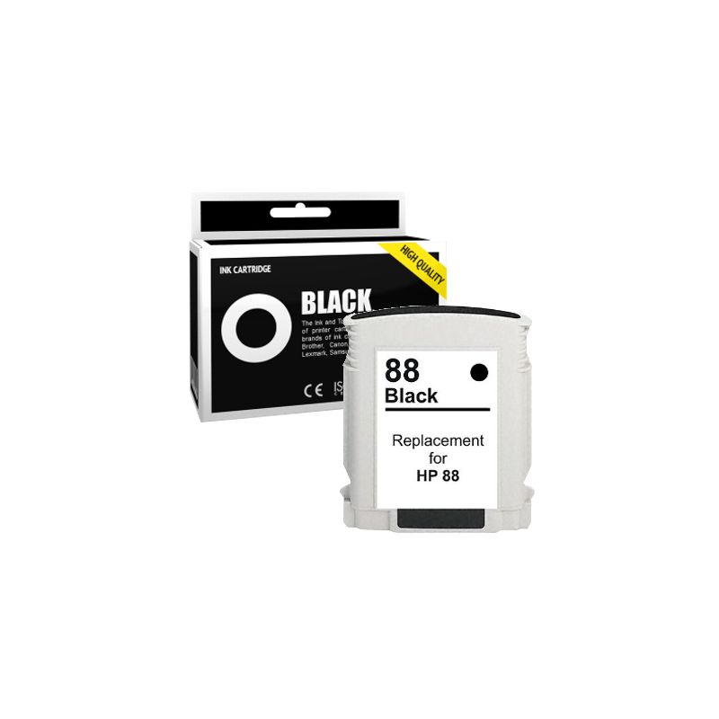 Cartucho de tinta compatible  -  HP 88  -  negro  -  (C9385AE)