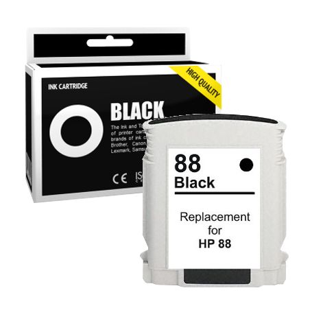 Cartucho de tinta compatible  -  HP 88  -  negro  -  (C9385AE)