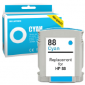 Cartucho de tinta compatible  -  HP 88  -  cian  -  (C9386AE)