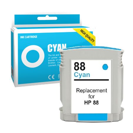 Cartucho de tinta compatible  -  HP 88  -  cian  -  (C9386AE)