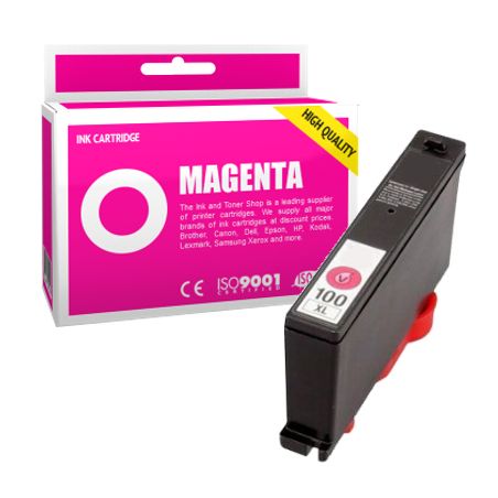 Cartucho de tinta compatible  -  LEXMARK 100XL  -  magenta  -  (14N1070E)  -  gran capacidad