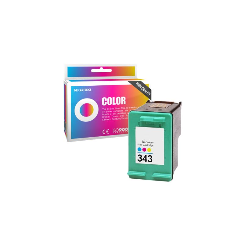 Cartucho de tinta compatible  -  HP 343  -  color  -  (C8766EE)