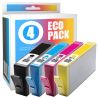 Pack de 4 cartuchos de tinta compatibles  -  HP 364XL  -  negro + cian + magenta + amarillo  -  (SM596EE)  -  gran capacidad