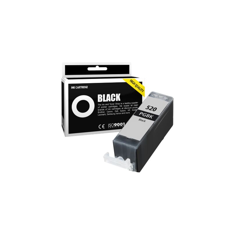 Cartucho de tinta compatible  -  CANON 520 PGBK / PGI520BK  -  negro  -  (2932B001)