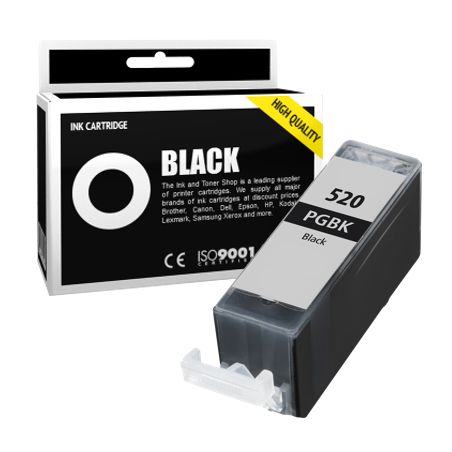 Cartucho de tinta compatible  -  CANON 520 PGBK / PGI520BK  -  negro  -  (2932B001)