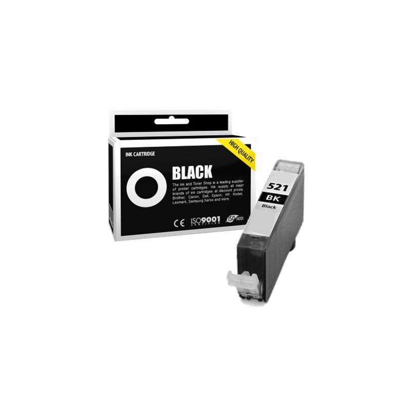 Cartucho de tinta compatible  -  CANON 521 BK / CLI521BK  -  negro Photo  -  (2933B001)