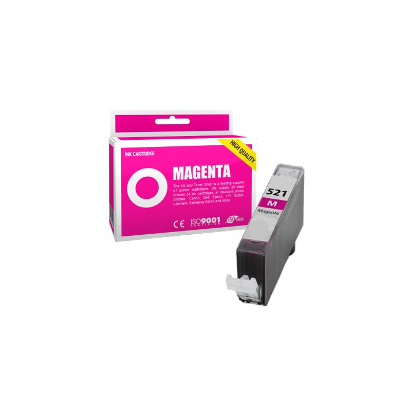 Cartucho de tinta compatible  -  CANON 521 M / CLI521M  -  magenta  -  (2935B001)