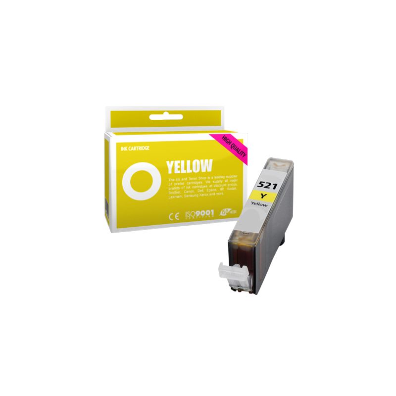 Cartucho de tinta compatible  -  CANON 521 Y / CLI521Y  -  amarillo  -  (2936B001)