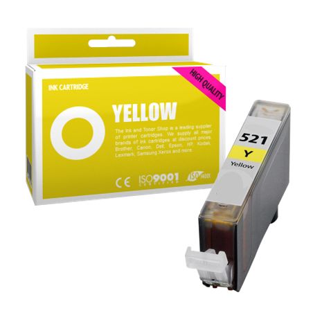 Cartucho de tinta compatible  -  CANON 521 Y / CLI521Y  -  amarillo  -  (2936B001)