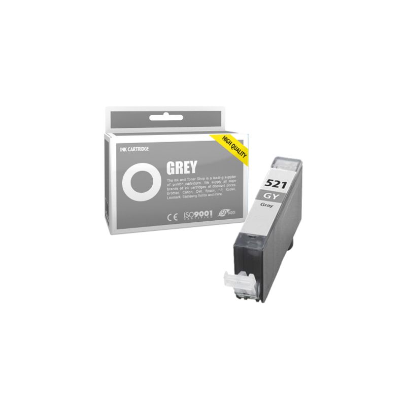 Cartucho de tinta compatible  -  CANON 521 GY / CLI521GY  -  gris  -  (2937B001)
