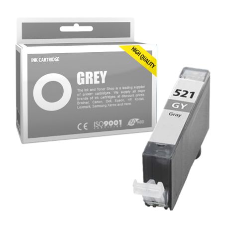Cartucho de tinta compatible  -  CANON 521 GY / CLI521GY  -  gris  -  (2937B001)