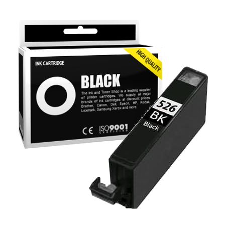 Cartucho de tinta compatible  -  CANON 526 BK / CLI526BK  -  negro  -  (4540B001)