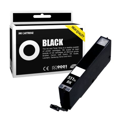 Cartucho de tinta compatible  -  CANON 551XL / CLI551BKXL  -  negro  -  (6443B001)  -  gran capacidad