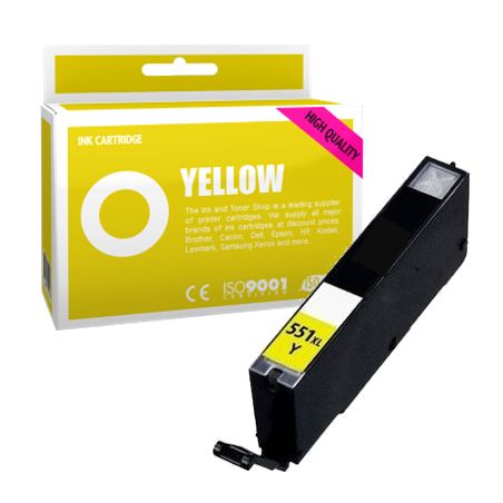 Cartucho de tinta compatible  -  CANON 551XL / CLI551YXL  -  amarillo  -  (6446B001)  -  gran capacidad