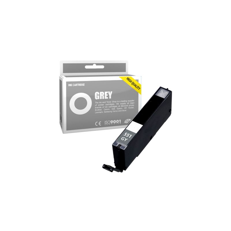 Cartucho de tinta compatible  -  CANON 551XL / CLI551GYXL  -  gris  -  (6447B001)  -  gran capacidad