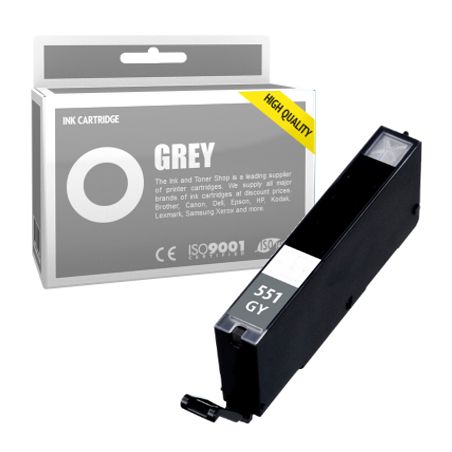 Cartucho de tinta compatible  -  CANON 551XL / CLI551GYXL  -  gris  -  (6447B001)  -  gran capacidad