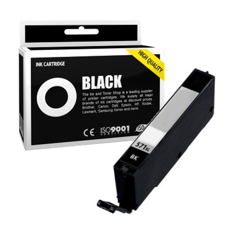 Cartucho de tinta compatible  -  CANON 571XL / CLI571 BK  -  negro  -  (0331C001)  -  gran capacidad