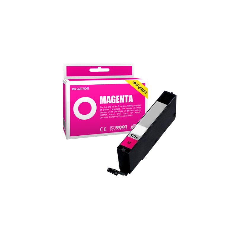 Cartucho de tinta compatible  -  CANON 571XL / CLI571 M  -  magenta  -  (0333C001)  -  gran capacidad