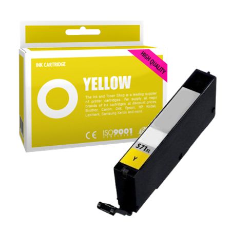 Cartucho de tinta compatible  -  CANON 571XL / CLI571 Y  -  amarillo  -  (0334C001)  -  gran capacidad