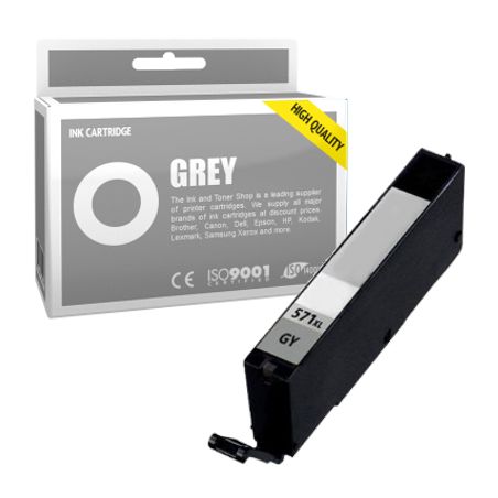 Cartucho de tinta compatible  -  CANON 571XL / CLI571 GY  -  gris  -  (0335C001)  -  gran capacidad