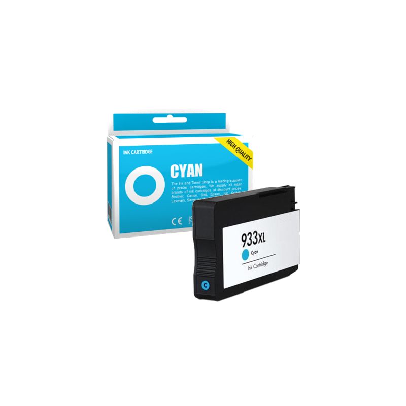 Cartucho de tinta compatible  -  HP 933XL  -  cian  -  (CN054AE)  -  gran capacidad
