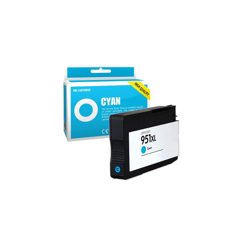 Cartucho de tinta compatible  -  HP 951XL  -  cian  -  (CN046AE)  -  gran capacidad